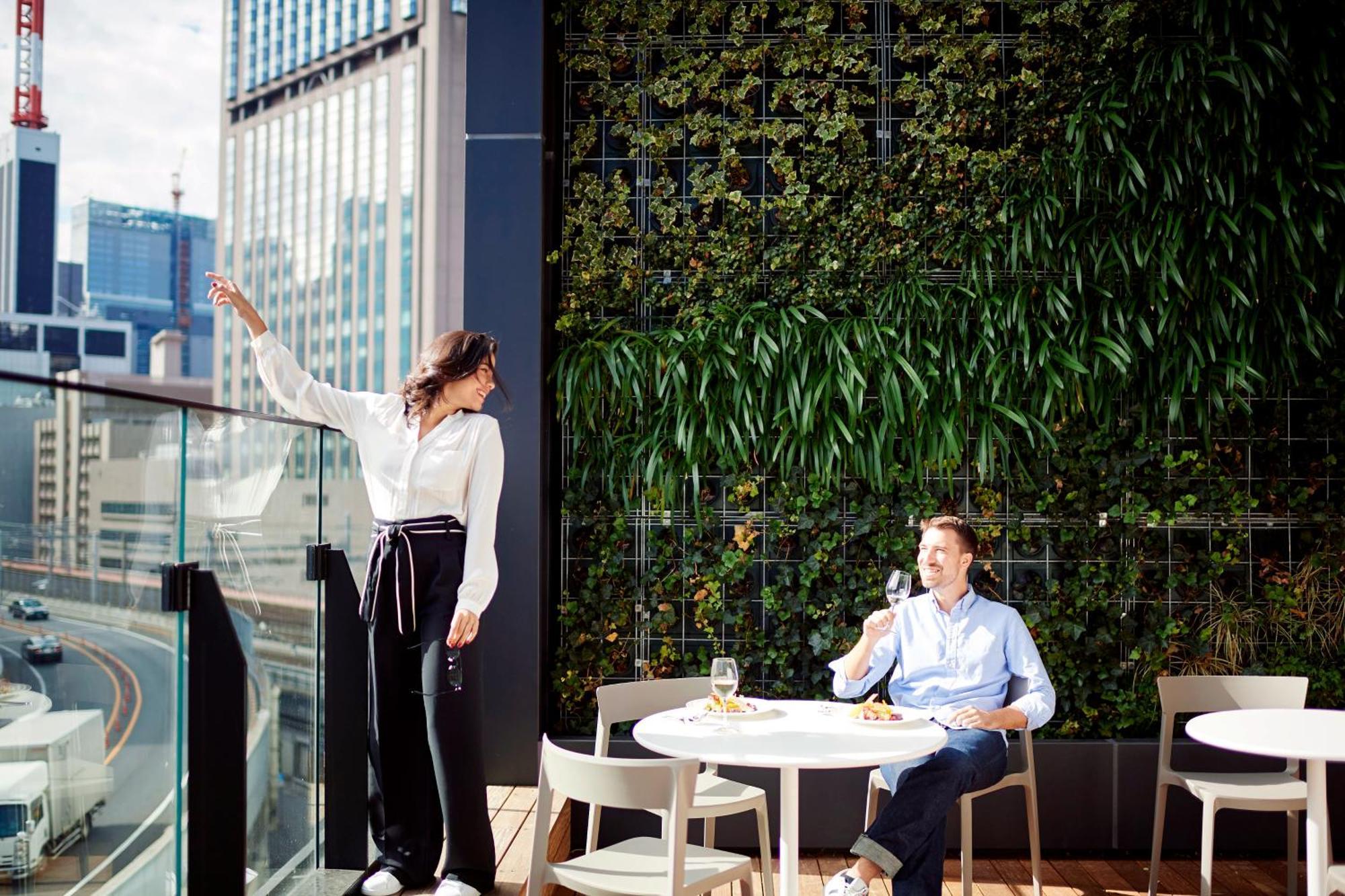 The Gate Hotel Tokyo By Hulic Exterior foto Green wall